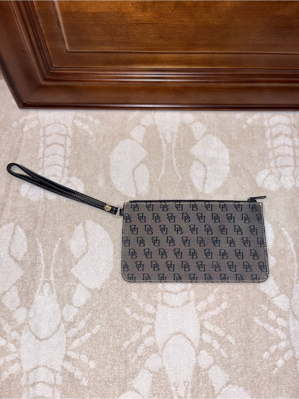 Dooney & Bourke Signature Logo keychain wristlet wallet